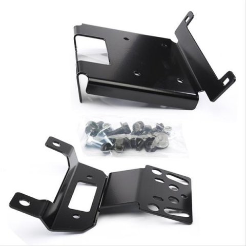Warn ATV/UTV Winch Mounting Kits 92332 Mount, Plate Style, Steel, Black Powdercoated, Polaris, Kit