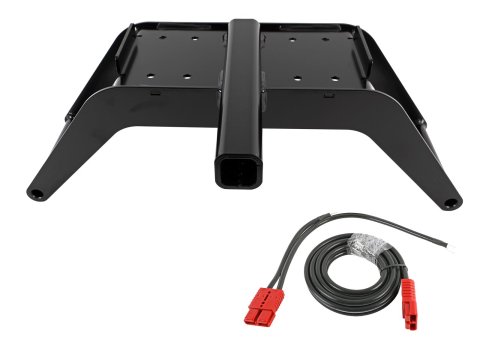 Warn Winch Carriers 107000 Carrier, Steel, Black, 2 in. Receiver, Includes Wiring for Front of Vehicle Mounting, Each
