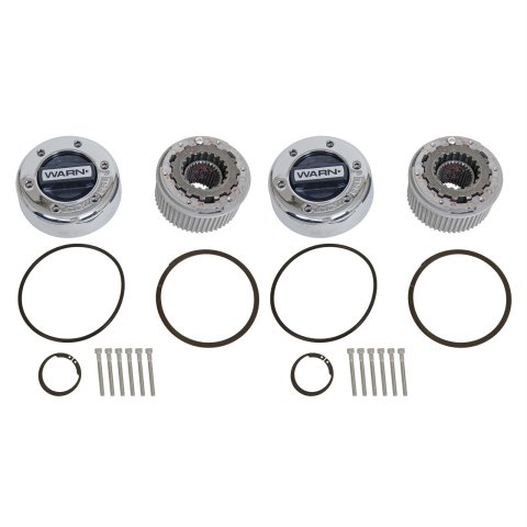Warn Standard Manual Hubs 11690 Locking Hubs, Manual, Standard, Aluminum, Black Dial, Chevy, GMC, Dodge, Ford, Pair