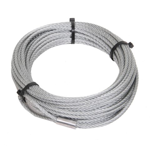 Warn Wire Ropes 15236 Replacement Rope, Steel, 0.187 in. Diameter, 50 ft. Length, 4,200 lb. Cable Capacity, Each