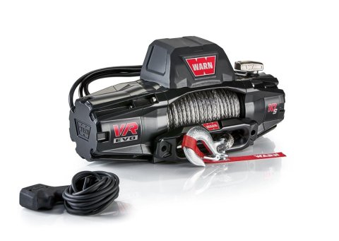 10,000 lbs. Warn VR EVO 10-S Winch 103253 Winch, 10-S, Electric, lb. Rating, 12 V, Hawse Fairlead, 3-Stage Planetary Gear, Synthetic Rope, 3/8 in. Diameter, Each