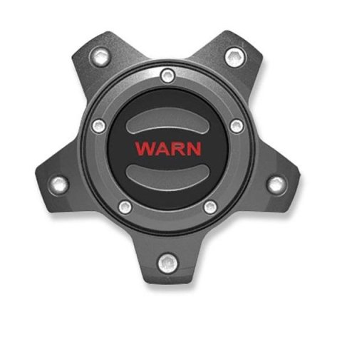 Warn Wheel Center Caps 106684 Cap, Bolt-On, Plastic, Gunmetal/Black, Logo, Each