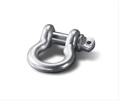 Warn D-Ring Shackles 88998 Bow Shackle, 4,500 lbs. Load Rating, Steel, Natural, 0.500 in. Pin Diameter, Each