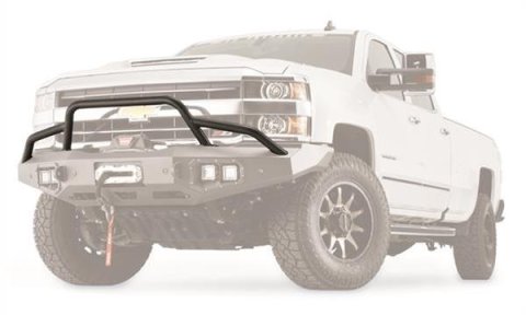 Warn Grille Guard Tubes 100473 Tube, Steel, Black Powdercoated, Low-Height, Chevrolet, Dodge, RAM, Each