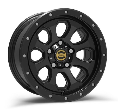 Warn Epic Moonsault Black Wheels 17x8.5 Wheel, Moonsault, Black, Gloss, Aluminum, 17 in. x 8.50 in., 5 x 5 in. Bolt Circle, 4.75 in. Backspace, Each