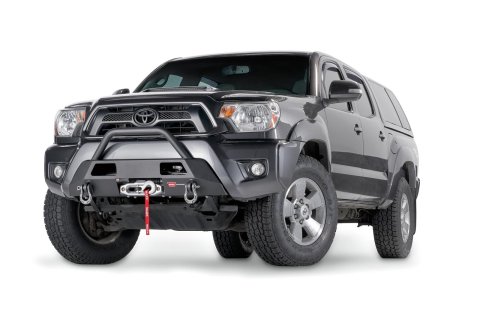 Warn Semi-Hidden Kit Winch Mounting Systems for 2012-2015 TACOMA - 102874 Mounts, Systems, Bumper Mount Style, Steel, Black Powdercoated, Toyota, Each
