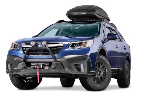 Warn Semi-Hidden Kit Winch Mounting Systems for 2020-2022 OUTBACK - 106396 Mount, Semi-Hidden, Steel, Black Powdercoated, Subaru Outback, Sixth Generation. Each