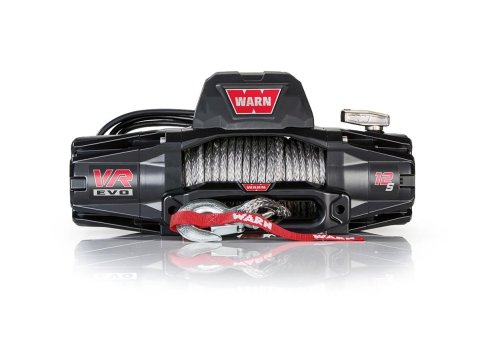 12,000 lbs. Warn VR EVO 12-S Winch 103255 Winch, 12, Electric, lb. Rating, 12 V, Hawse Fairlead, 3-Stage Planetary Gear, Synthetic Rope, 3/8 in. Diameter, Each