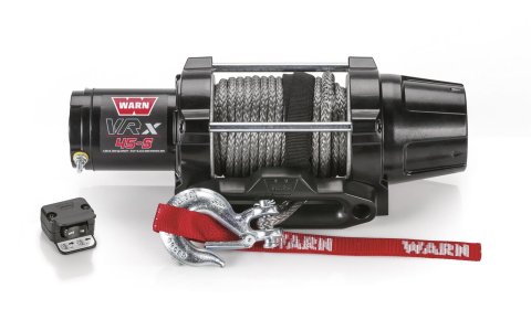 4,500 lbs. Warn VRX 45-S Winch 101040 Winch, 45-S, Electric, 12 V, lbs., Hawse Fairlead, 50 ft. Length Synthetic Rope, Handlebar Switch, 10 ft. Corded Remote, Each