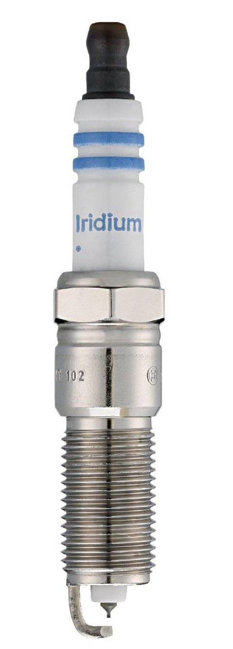 Bosch Double Iridium Spark Plugs 9667 Plug, Iridium, 14mm Thread, 25mm Reach, Tapered Seat, Each