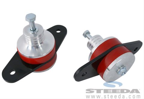 Steeda Ford Mustang Heavy-Duty Adjustable Engine Mounts for 2015-2019 MUSTANG - 555-4039 Mounts, Complete Mount, Bolt-In, Polyurethane, Ford, Mustang, Modular, V8, Pair
