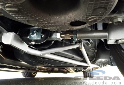 Steeda S550 Ford Mustang Rear IRS Subframe Support Braces for 2015-2022 MUSTANG - 555-5754 Braces, IRS, Mustang, Coupe Models, Chromoly, Silver Powdercoat, Chassis Stiffeners, Pair