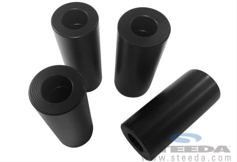 Steeda Subframe Alignment Kits for 2015-2025 MUSTANG - 555-4438 Bushings, Alignment, CNC-Machined Delrin®, Black, No Increase to NVH (Noise, Vibration, Harshness), Ford, Set of 4