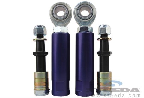 Steeda Bump Steer Kits for 1994-2004 MUSTANG - 555-8104 Adjusters, Blue, Adjustable, Ford, Kit