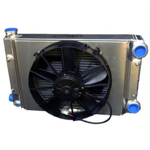 PWR North America Drag Race Radiators 939-00000 Radiator Module, Single Fan, Race, Aluminum, Scirocco, 1-Row, Universal, Kit