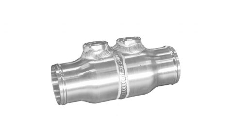 PWR North America Fabricated Check Valves 70-11000 Valve, Aluminum, Lightweight, 1 1/2 in, In/Out, 5 1/2 Long, Two -8 AN Bungs, Each