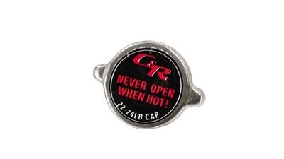 PWR North America High-Pressure Radiator Caps 50-00002 Cap, High-Pressure, Round, 22 psi, Large-style Cap, Steel, Natural, C&R Racing Logo, Each