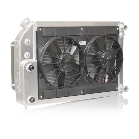 PWR North America Radiator Modules for 1967-1969 CAMARO, FIREBIRD - 15-11014 Radiator, Crossflow, Dual 11 in. Fans, Power Steering and Oil Coolers, Each