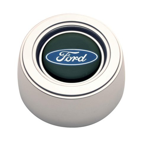 GT Performance GT-3 Hi-Rise Horn Buttons 11-1521 Button, Hi-Rise, Polished Billet Aluminum, Ford Colored Emblem, Performance, Each