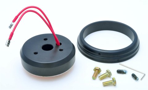 GT Performance Steering Wheel Installation Kits 20-6009 Kit, 3-Bolt Mount, Billet Aluminum, Black Anodized, Ford, Mercury, Kit