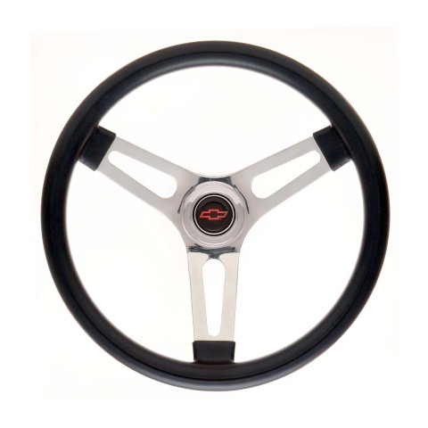 GT Performance GT-3 Competition Symmetrical Foam Steering Wheels 91-5142 Wheel, Symmetrical, 3-Spoke, Aluminum, Polished, Grip, 15 in. Dia., 3-Bolt