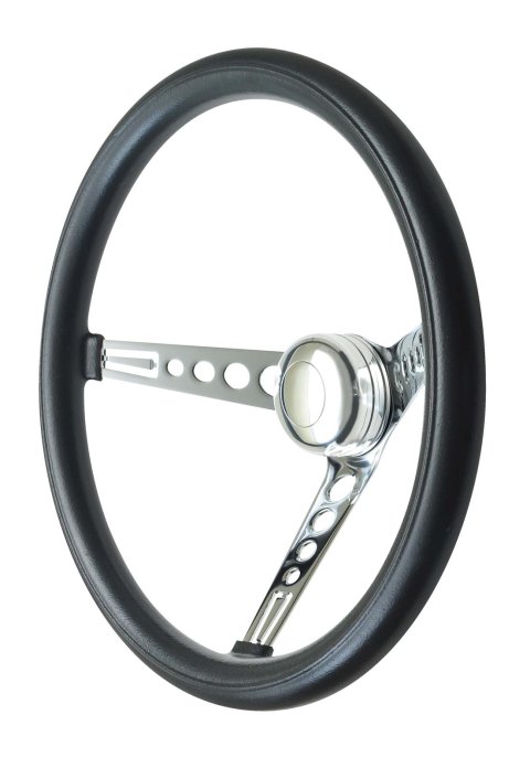 GT Performance GT-3 Classic Foam Steering Wheels 35-5431 Wheel, Classic, Black Grip, Chrome Steel Spokes, 15 in. Diameter, 3-Bolt Mount, Each