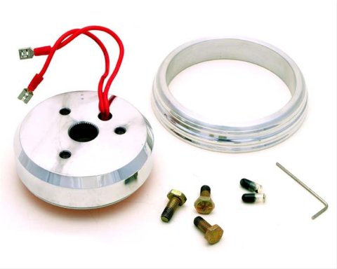 GT Performance Steering Wheel Installation Kits OCT-09 Kit, 3-Bolt Mount, Polished, Aluminum, Ford, Lincoln, Mercury, Kit