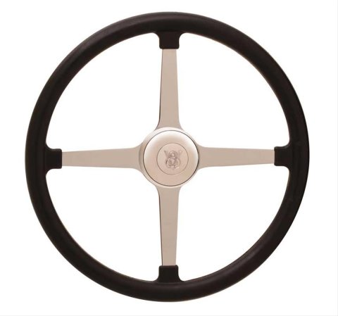 GT Performance GT-3 Competition Bell Rubber Steering Wheels 91-4040 Wheel, Rubber, 4-Spoke, Steel, Polished, Black Foam Grip, 15 in. Dia., 3-Bolt