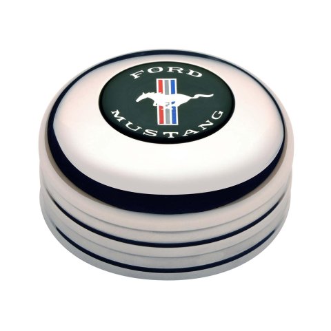 GT Performance GT-3 Standard Horn Buttons 11-1025 Button, Standard, Billet Aluminum, Polished, Ford Mustang Running Pony Logo, Each