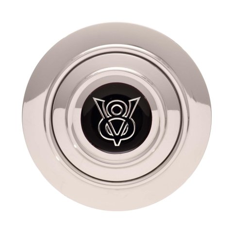 GT Performance GT-9 Banjo-Style Horn Buttons 11-1243 Button, Banjo-Style, Polished Billet Aluminum, V8 Colored Emblem, Performance, Each