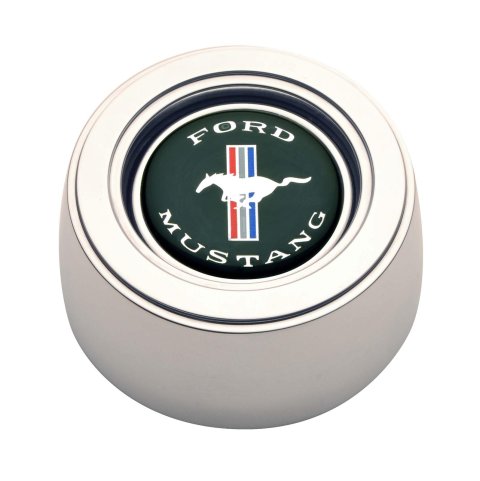 GT Performance GT-3 Hi-Rise Horn Buttons 11-1525 Button, Hi-Rise, Polished Billet Aluminum, Ford Mustang Colored Emblem, Performance, Each