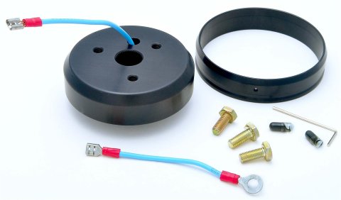 GT Performance Steering Wheel Installation Kits 20-6005 Kit, 3-Bolt Mount, Billet Aluminum, Black Anodized, Ford, Mercury, Kit