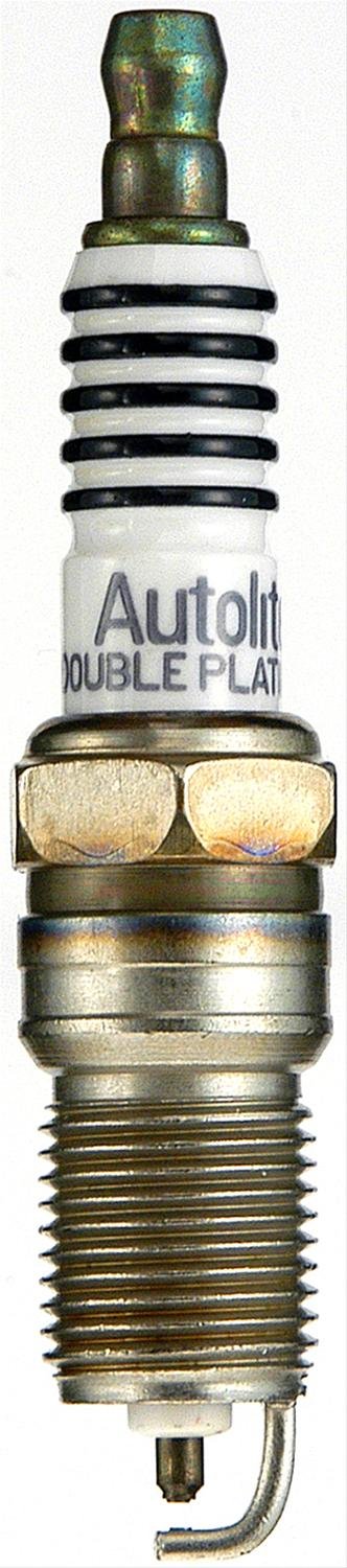 Autolite Double Platinum Spark Plugs PP5245 Plug, Platinum, 14mm Thread, 0.708 in. Reach, Tapered Seat, 5/8 in. Wrench Size, Each