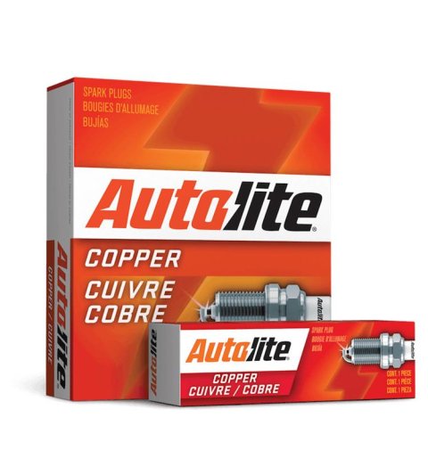Autolite Copper Core Spark Plugs A4164 Plug, Core, Gasket Seat, 12mm Thread, .750 in. Reach, Partial Projected, Resistor, Each