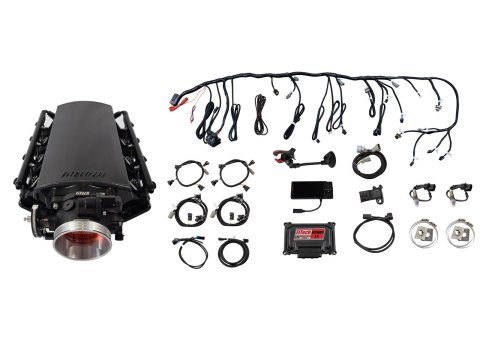 FiTech Ultimate LS 1,000 HP EFI Fuel Injection Systems 70035 System, EFI, HP, Short Intake, LS3, With Transmission Controller, Kit