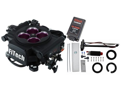 FiTech MeanStreet EFI 800 HP Self-Tuning Fuel Injection Systems with Go In-Tank Modules 93618 Systems, Mean Street Matte Black System With 440 LPH In Tank Master Kit & Spark CDI Box