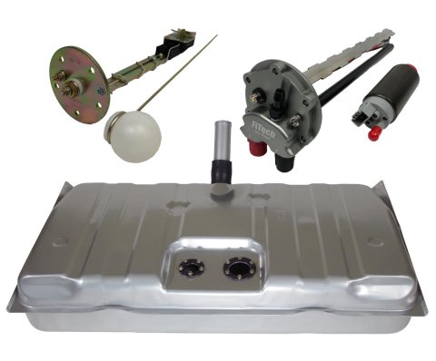FiTech Go EFI Fuel Tank Kits for 1970-1973 CAMARO, FIREBIRD - 58042 Tank, 20.5 Gallon, Steel, Silver Powdercoated, Chevrolet, Pontiac, Kit