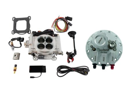 FiTech Fuel Injection Systems 36301 Systems, Go EFI 4 600 HP Bright Aluminum EFI System With Go Returnless In-Tank Module Master Kit
