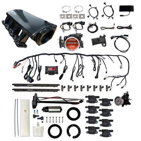 FiTech Ultimate LS 500 HP EFI Short LS3 Port Intake Fuel Injection Master Kits 78412 System With Kit