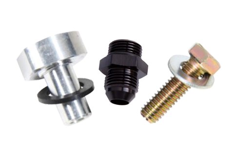 FiTech Easy Install Fuel Bung and Seal Kits 50004-9 Return Line Fittings, -6 AN to -6 AN O-ring, No-Weld for 1/2 in. Hole, Kit