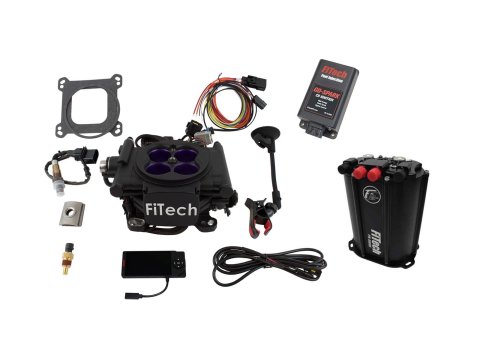FiTech MeanStreet EFI 800 HP Fuel Injection Systems with Force 93548 Systems, Mean Street Matte Black System With Dual Pump Delivery Master Kit & Go Spark CDI Box