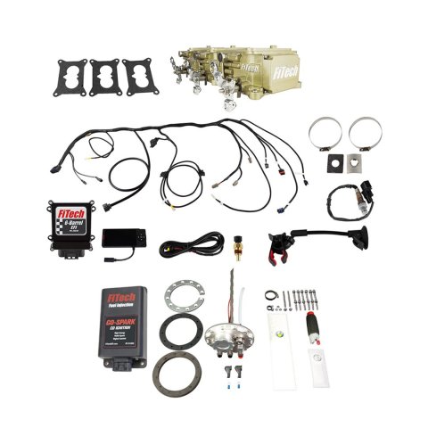 FiTech Go EFI 3x2 Tri-Power 600 HP System/Go Spark Fuel Injection Master Kits 96733 Tri Power Classic Gold System With Kit