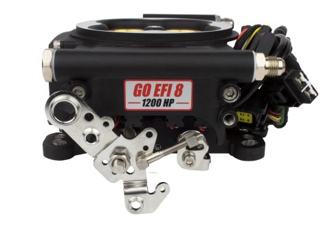 FiTech Go EFI 8 Power Adder Plus 1200 HP Fuel Injection Systems 30012 System, 1200HP, Throttle Body, Satin Black, Injectors, ECM, Kit