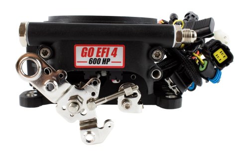 FiTech Go EFI 4 600 HP Self-Tuning Fuel Injection Systems 30002 System, 600HP Self-Tuning, Throttle Body, Satin Black, ECM, Kit