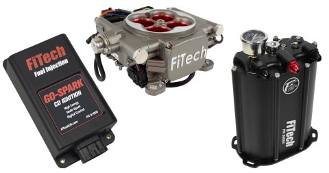 FiTech Go Street EFI 400 HP Self-Tuning Fuel Injection Systems with Force 93503 System, System Master Kit, Delivery System, CDI Box, Kit