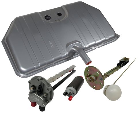 FiTech Go EFI Fuel Tank Kits for 1969 CAMARO - 58024 Tank, 18 Gallon, Steel, Silver Powdercoated, Chevrolet, Pontiac, Kit