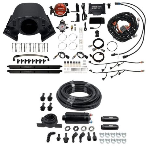FiTech Ultimate Rebel LS 750 HP EFI Fuel Injection Systems 71091 System, Rebel, HP, Cathedral Port, 102mm Throttle Body, Inline Pump, 55 Lb., EV1, With Transmission Controller, Kit
