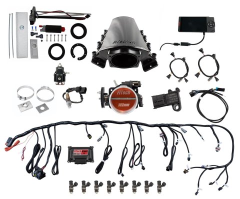 FiTech Ultimate LS EFI 750 HP Fuel Injection Systems with Go In-Tank Module 76217 System, LS, HP, Multi-port, LS7 Square Port Heads, Force Fuel, Fuel, Kit