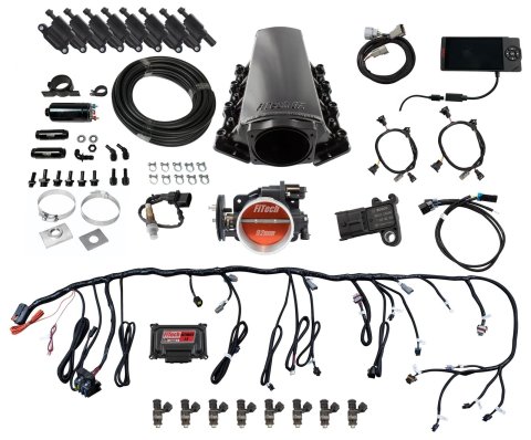 FiTech Ultimate LS EFI 500 HP Fuel Injection Systems 78102 Injection, LS, Master Kit w/70002 Kit Plus Inline Pump Kit, w/ coil pack set
