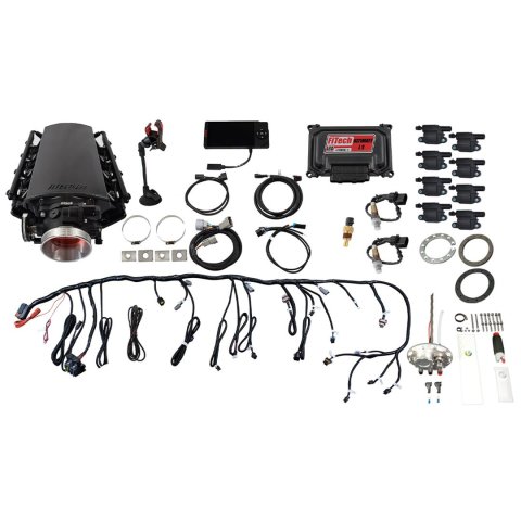 FiTech Ultimate LS 500 HP EFI Short Cathedral Intake Fuel Injection Master Kits 78801 System With Kit